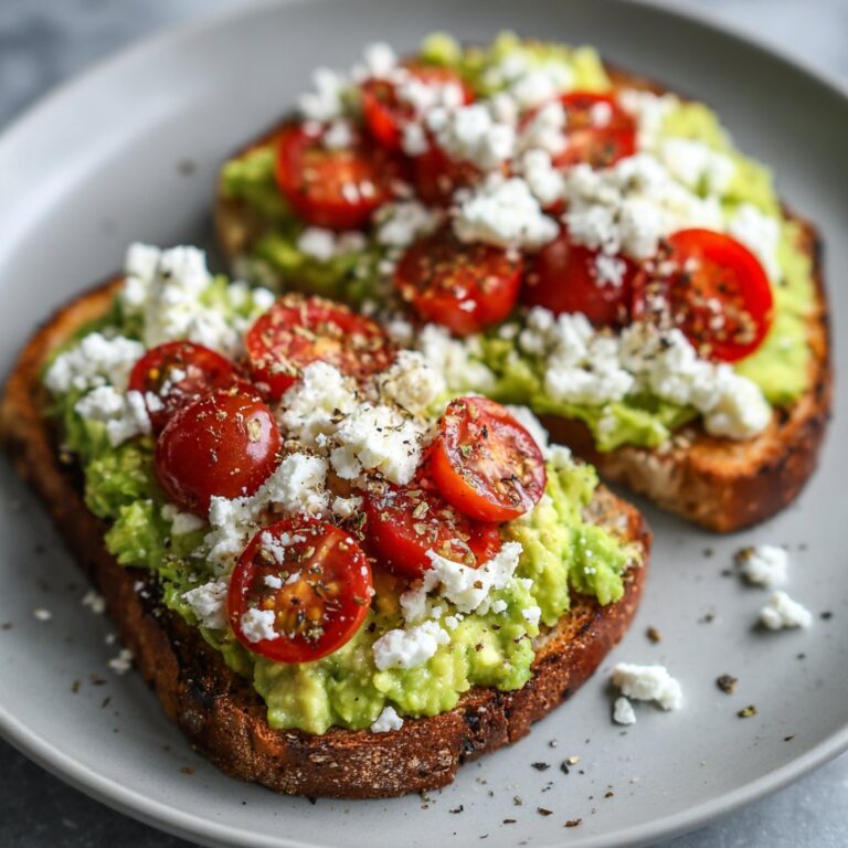 Avocado Toast with Feta and Cherry Tomatoes