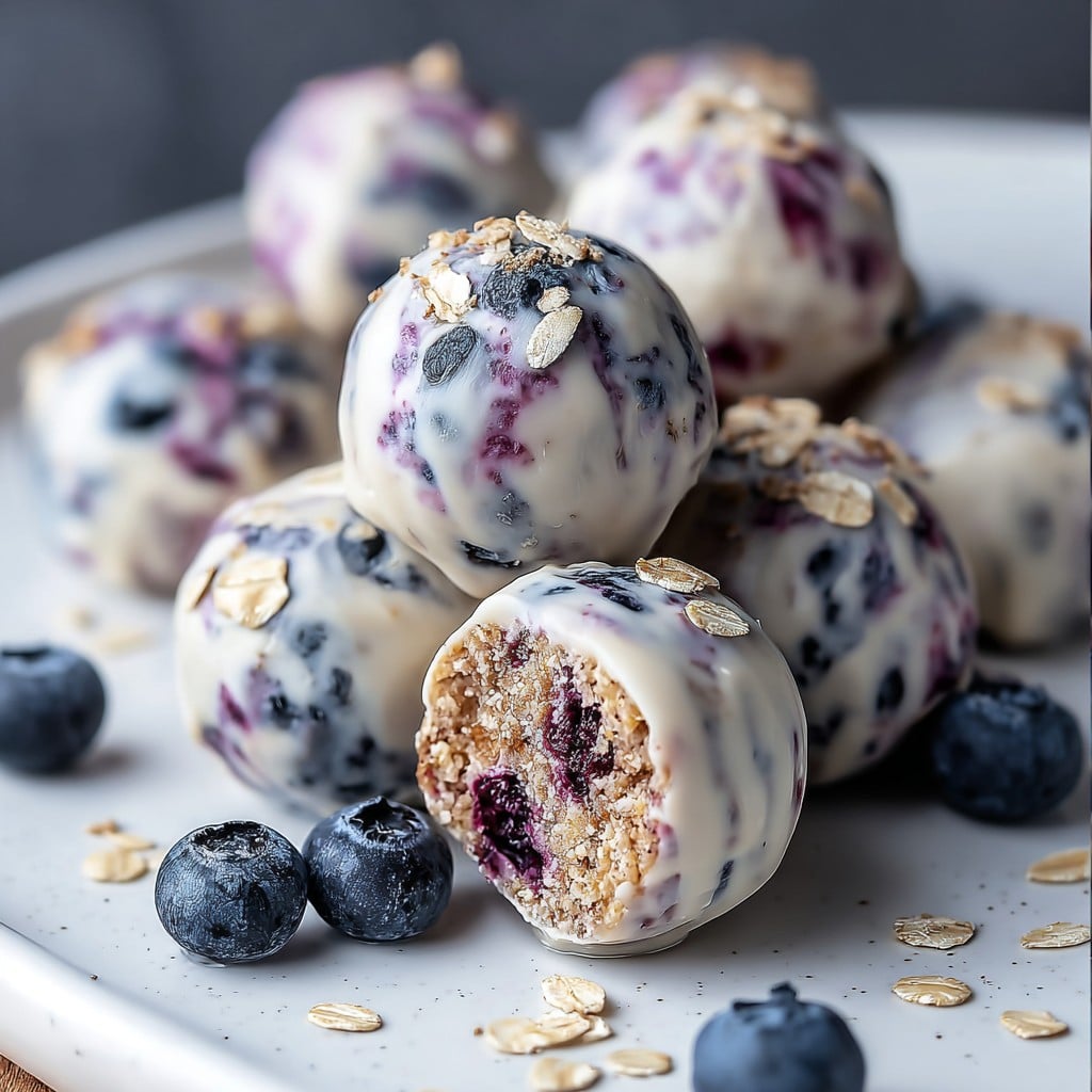 Blueberry Cheesecake Protein Bites