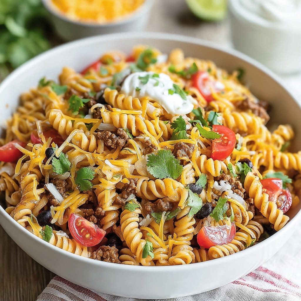 Cheesy Taco Pasta Salad: My All-Time Picnic Showstopper