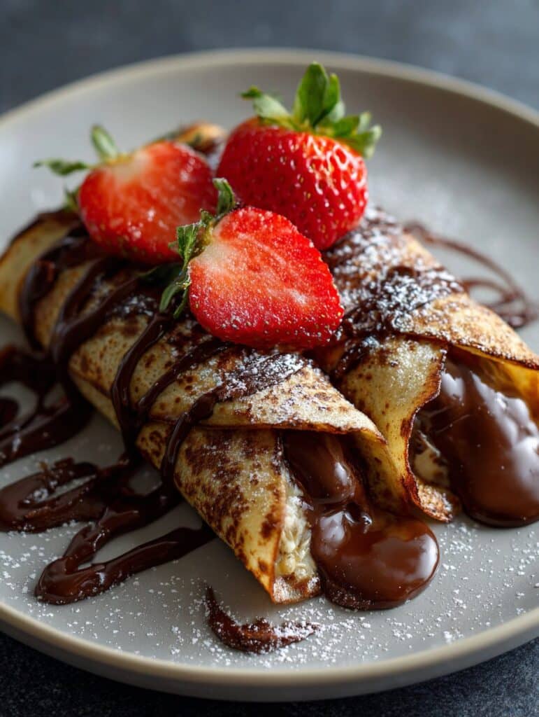 Chocolate Rolled Crepes