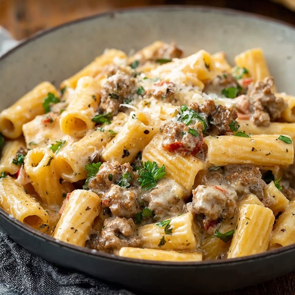 Creamy Italian Sausage Rigatoni: My Go-To Hearty Pasta Dinner