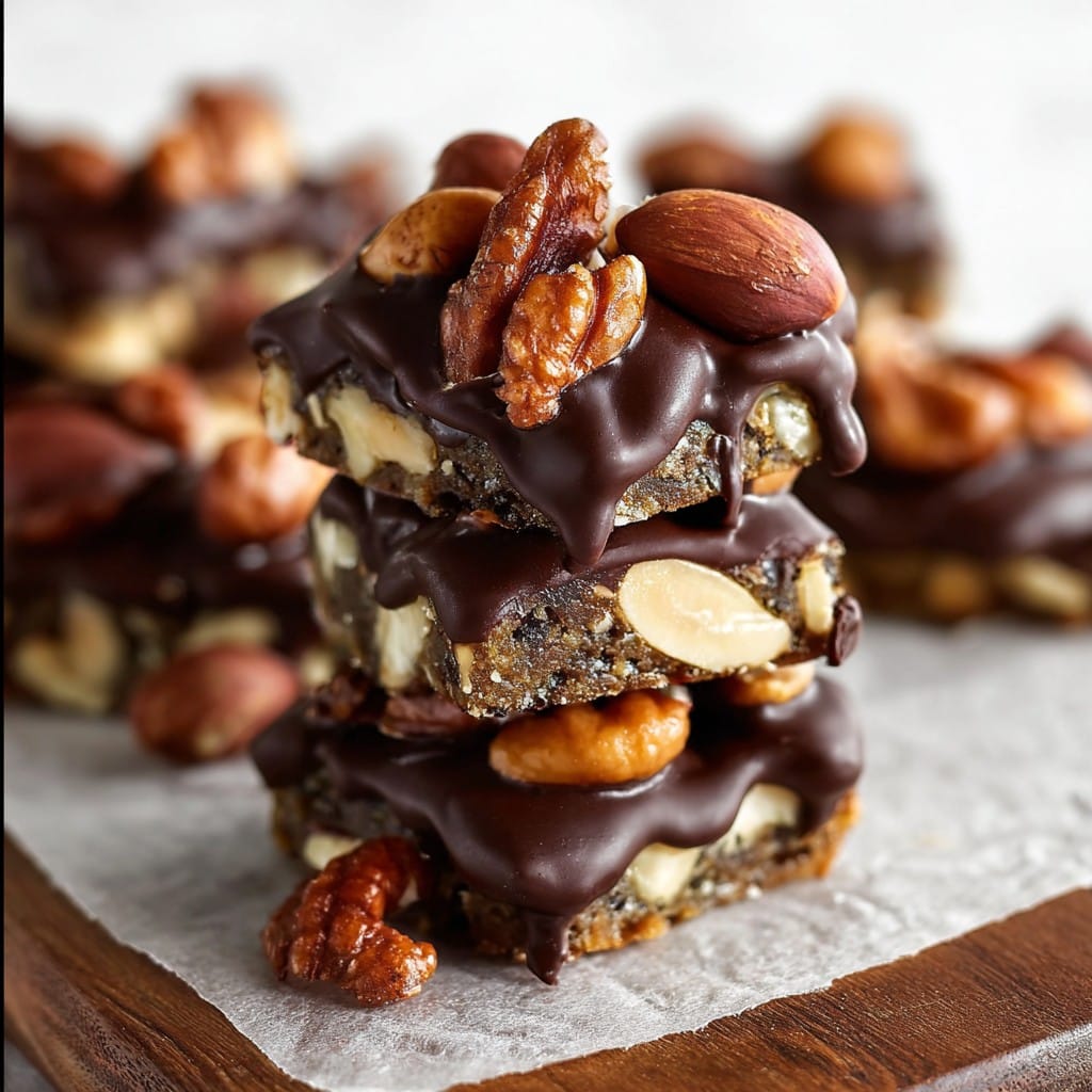 Dark Chocolate Nut Squares