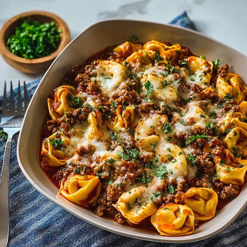 Easy One-Pan Beefy Tortellini Bake: My Go-To Cozy Meal