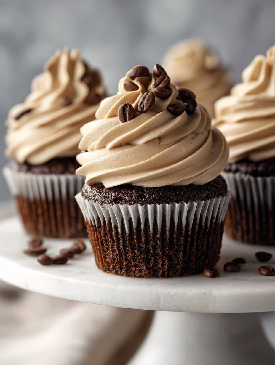 Espresso Cupcakes with Espresso Frosting