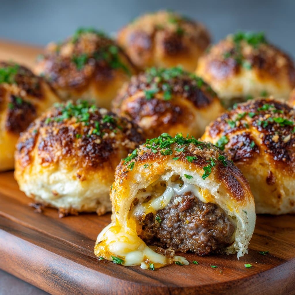 Garlic Parmesan Cheeseburger Bombs: Ridiculously Tasty & Easy Recipe