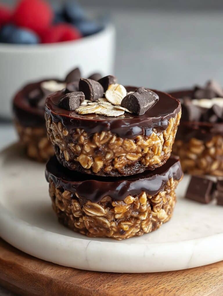 Healthy Dark Chocolate Oatmeal Cups