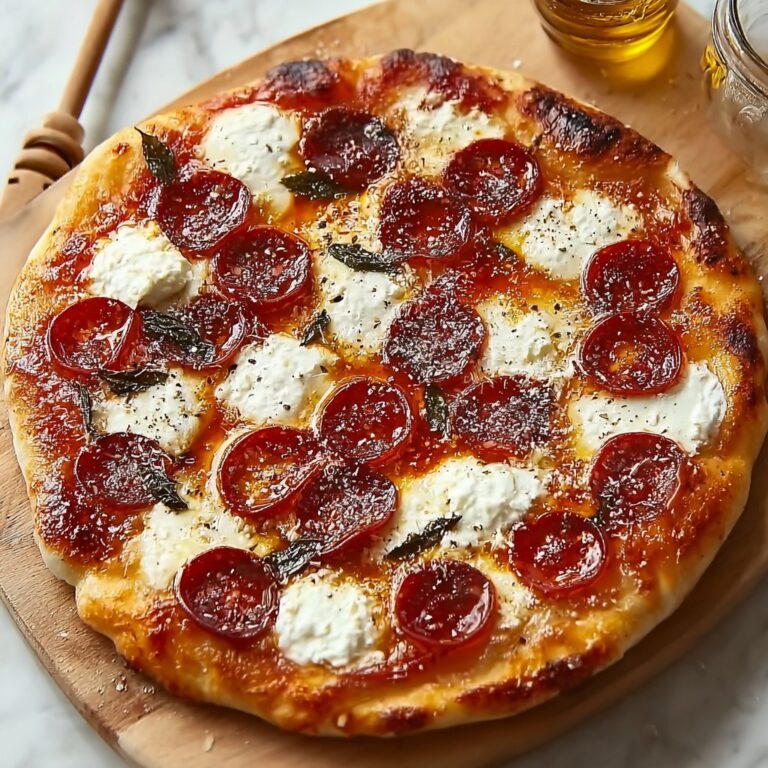 Hot Honey Pizza with Ricotta & Pepperoni: My Cozy Family Recipe