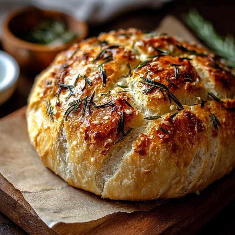 No-Knead Roasted Garlic Rosemary Bread—A Cozy Homebaker’s Guide