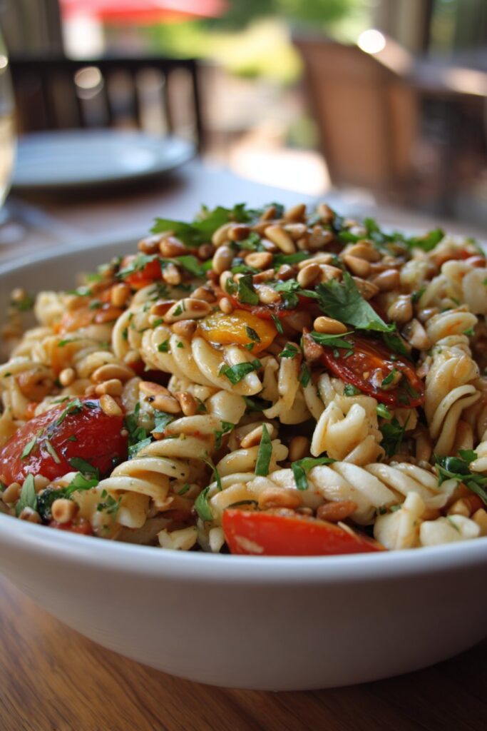 Pasta Salad with Toasted Pine Nuts