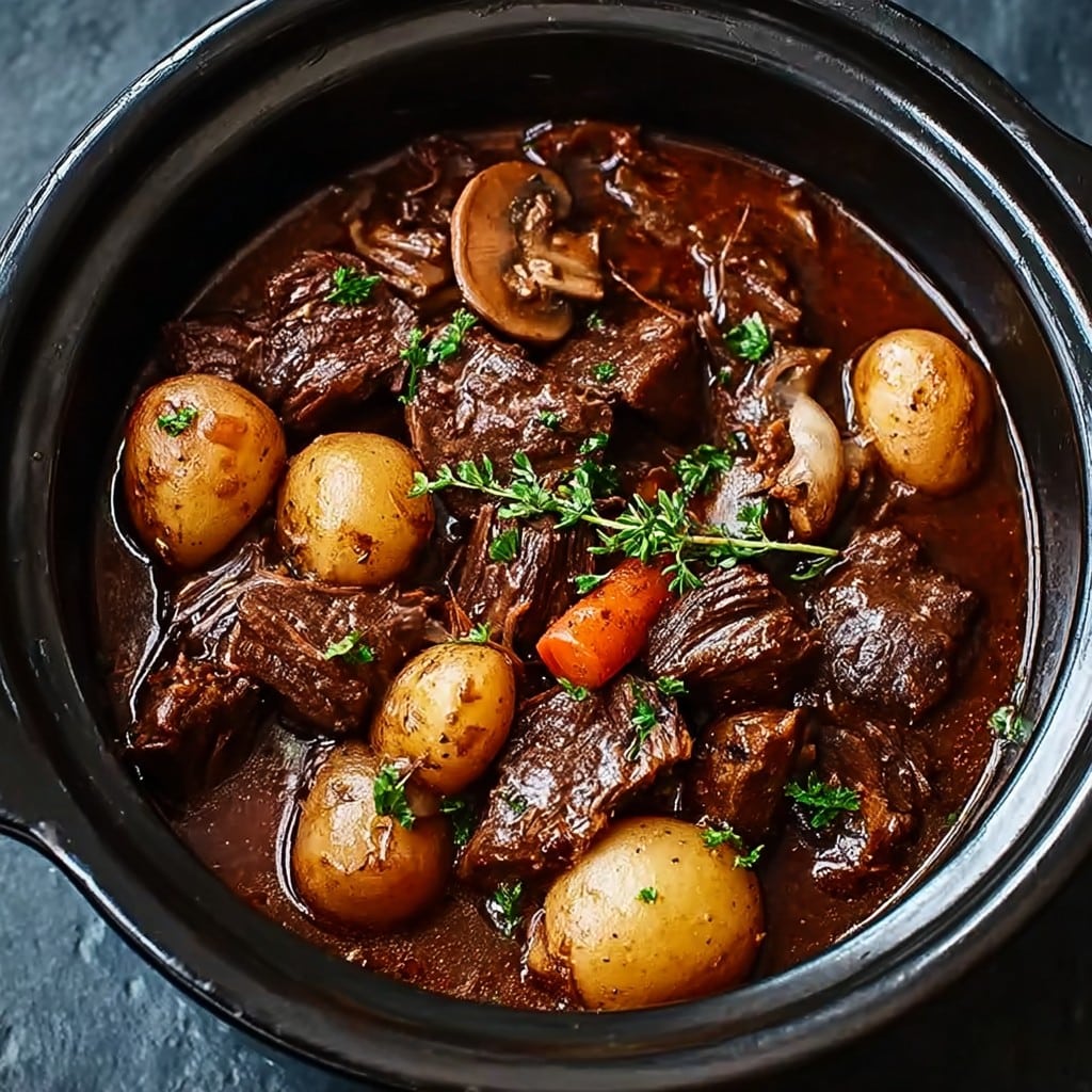 Slow Cooker Beef Bourguignon