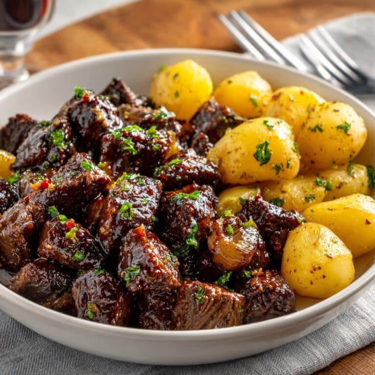 Slow Cooker Garlic Butter Beef Bites & Potatoes: Cozy Weeknight Winner