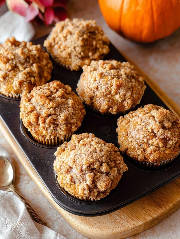 Small Batch Apple Pumpkin Streusel Muffins