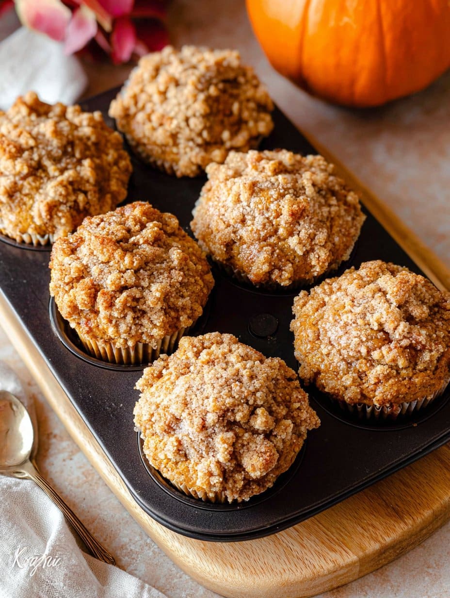 Small Batch Apple Pumpkin Streusel Muffins