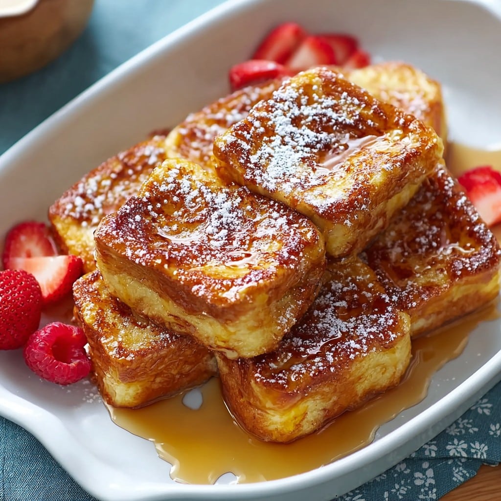 Sweet Hawaiian Roll French Toast Bake