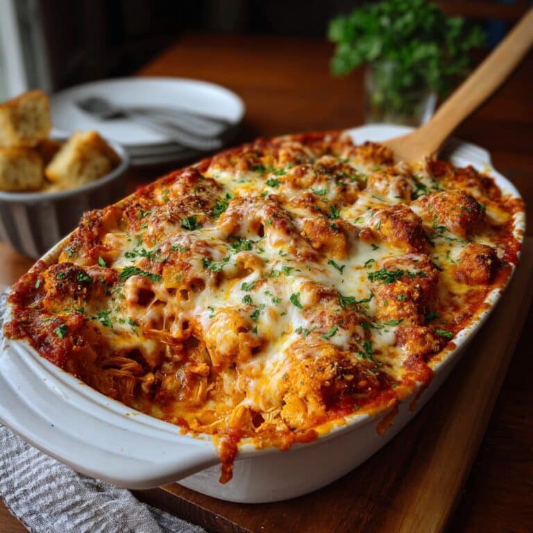 Baked Chicken Parmesan Casserole with Mozzarella: A Cozy Favorite