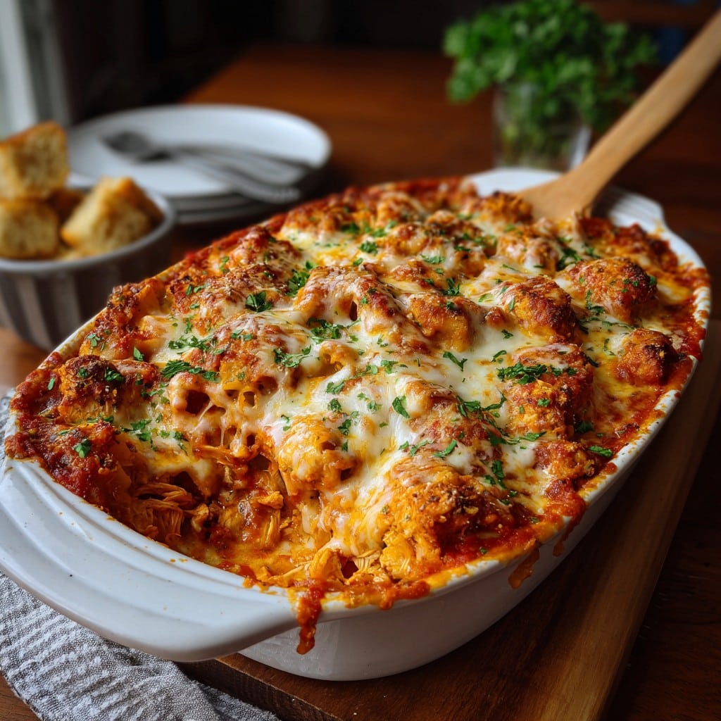 Baked Chicken Parmesan Casserole with Mozzarella: A Cozy Favorite