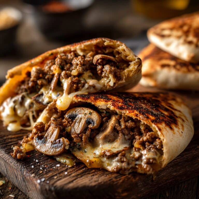 Cheesy Beef and Mushroom Pita Pockets: My Go-To Easy Dinner