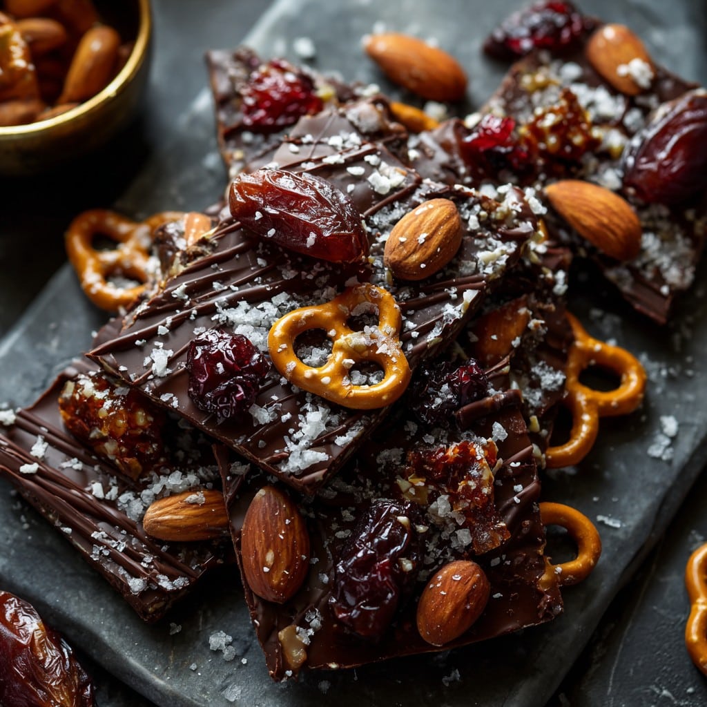 Chocolate Pretzel Date Bark: Sweet & Salty Homemade Snack