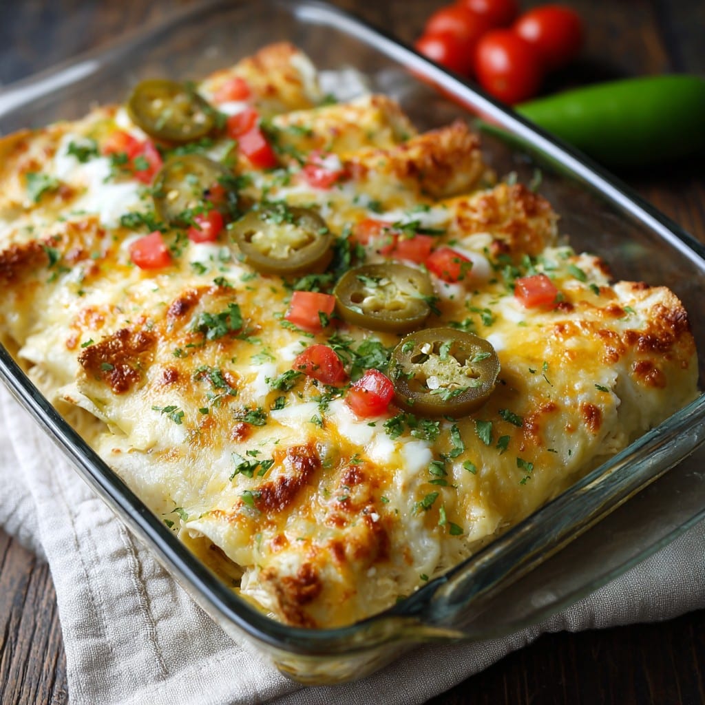 Green Chile Pepper Jack Chicken Enchiladas – Cheesy & Creamy Recipe Guide