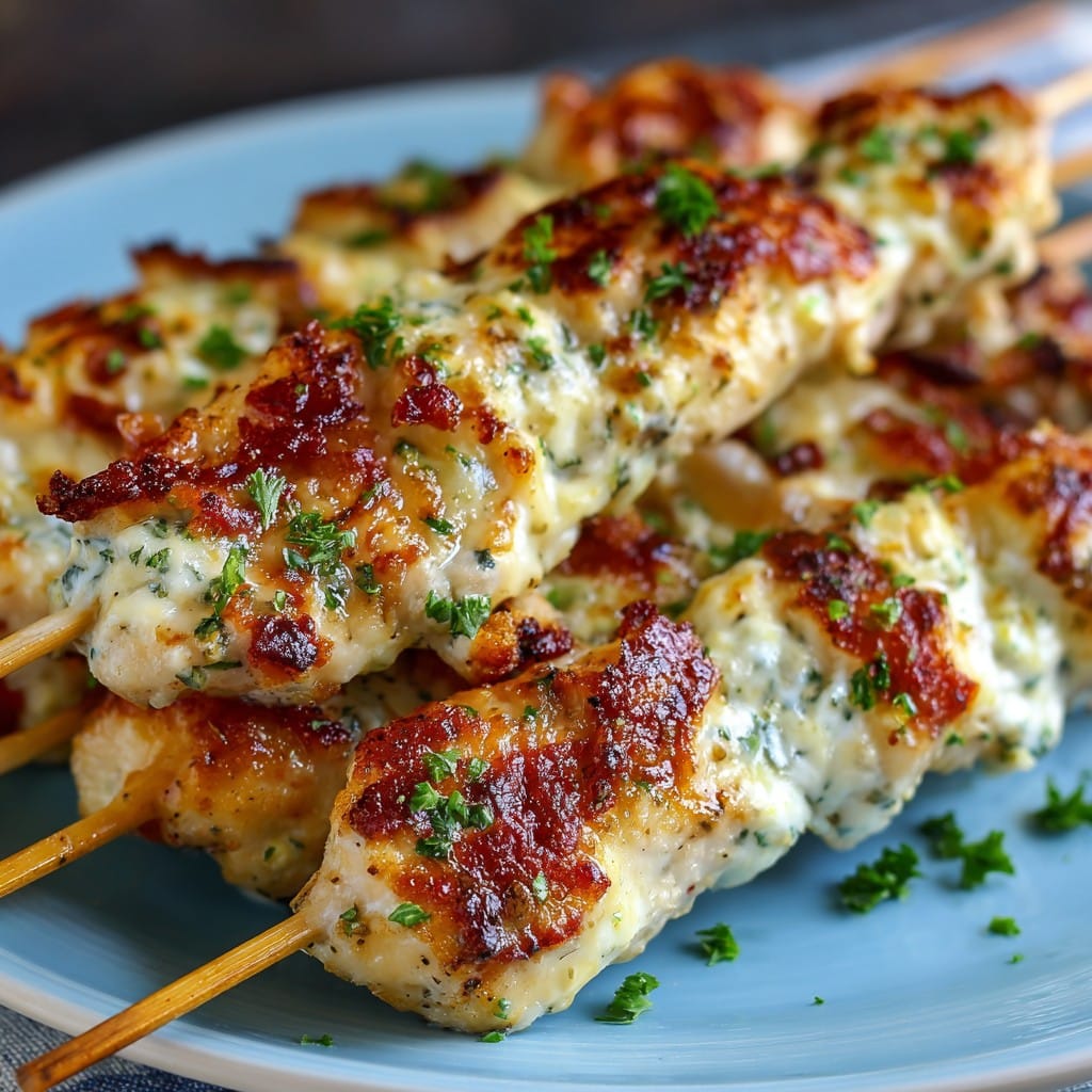 Grilled Ranch Garlic Parmesan Chicken Skewers: My Go-To BBQ