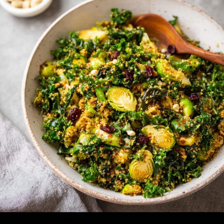 Kale & Brussels Sprouts Curry Quinoa Salad: My Comfort Recipe