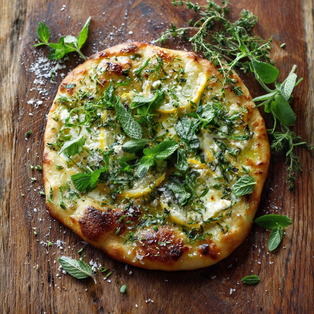 Lemon Pizza with Fresh Herbs