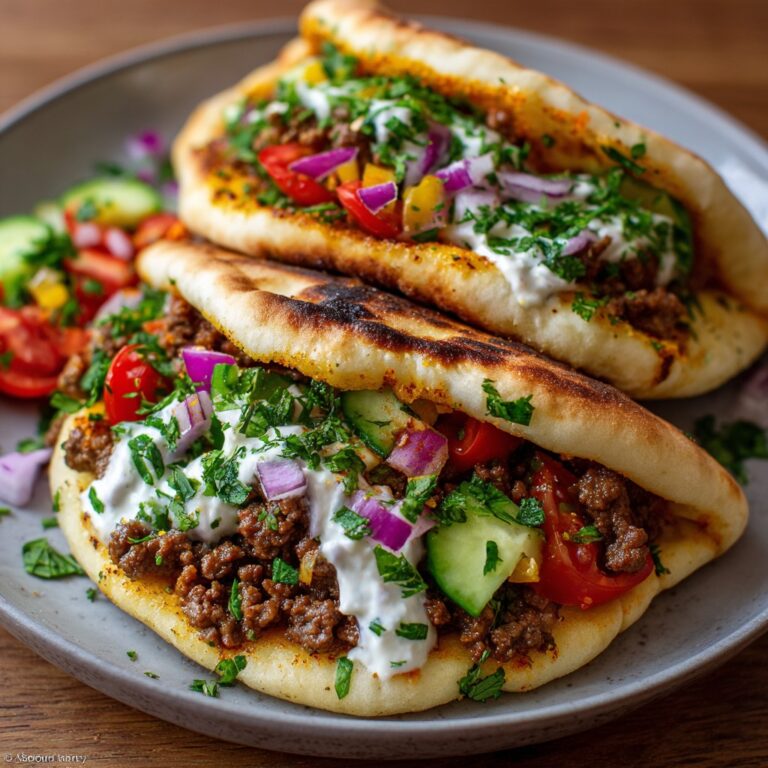 Mediterranean Ground Beef Pita Pockets: A Family Favorite Recipe