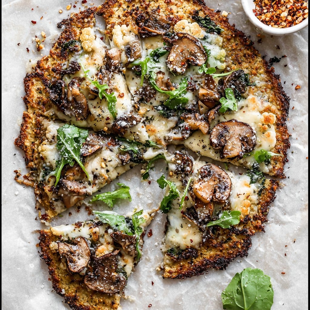 Mushroom Cauliflower Pizza