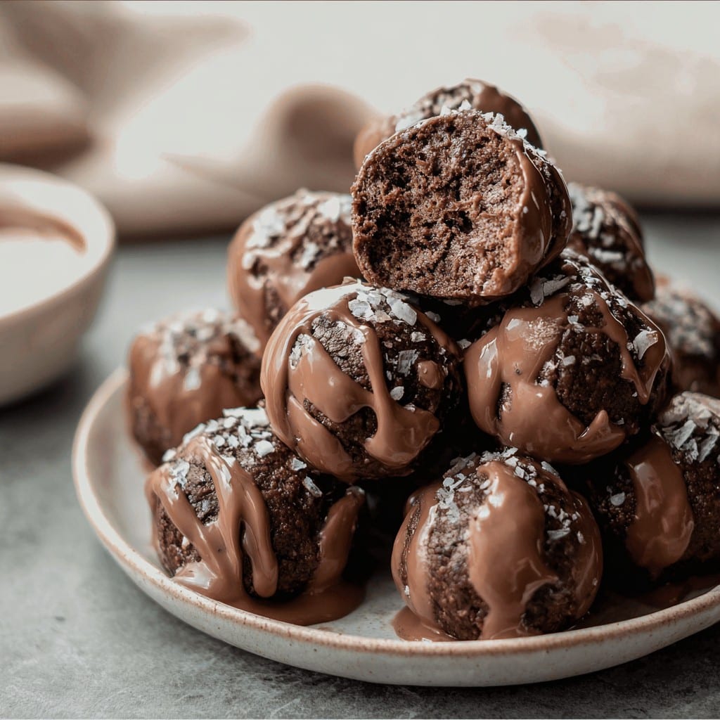 No-Bake Cottage Cheese Brownie Batter Protein Bites