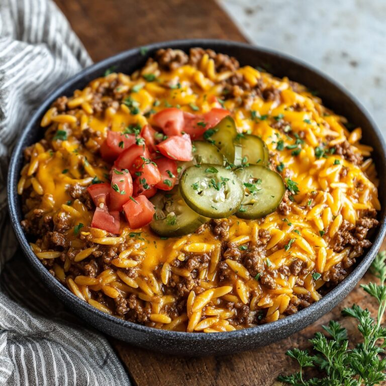 One-Pot Cheeseburger Orzo Skillet: Cozy, Cheesy Dinner Magic