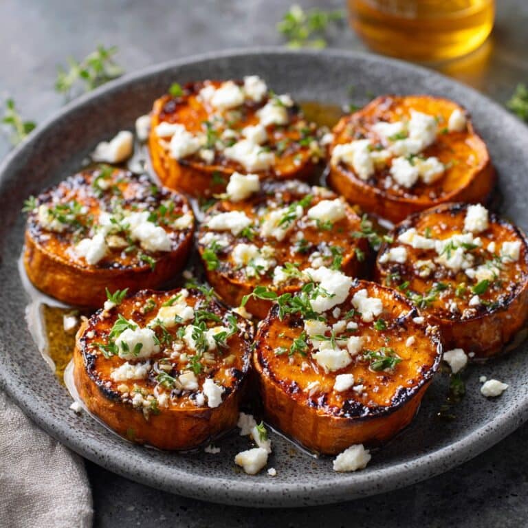 Roasted Sweet Potato Rounds with Honey & Feta: My Go-To Cozy Side