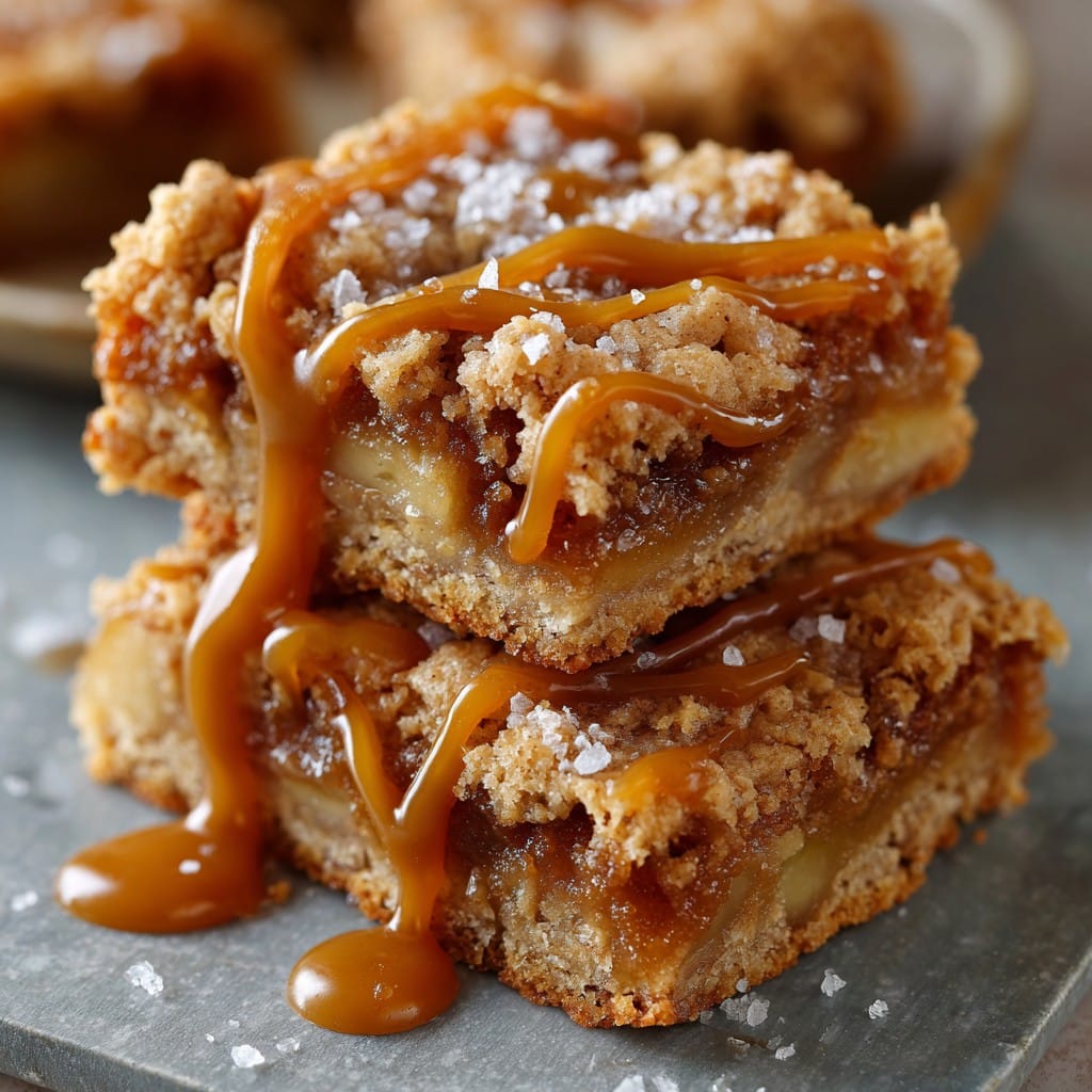 Salted Caramel Apple Bars