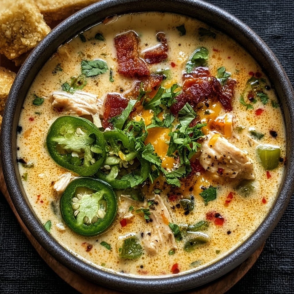 Spicy Jalapeño Popper Chicken Soup—Your New Craving