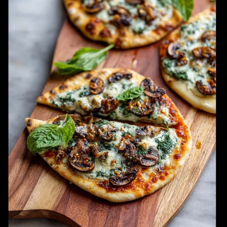 Spinach & Mushroom Naan Pizza: My Favorite No-Fuss Dinner