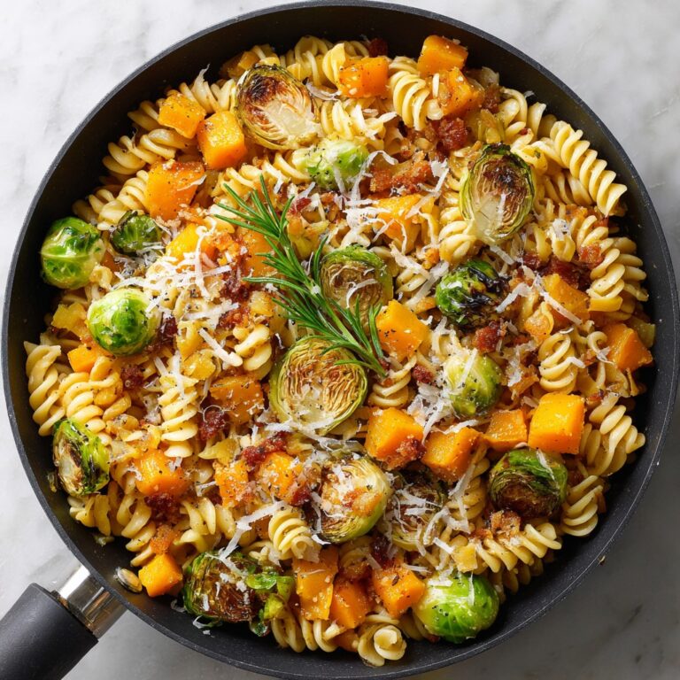 Brussels Sprouts & Butternut Squash Pasta