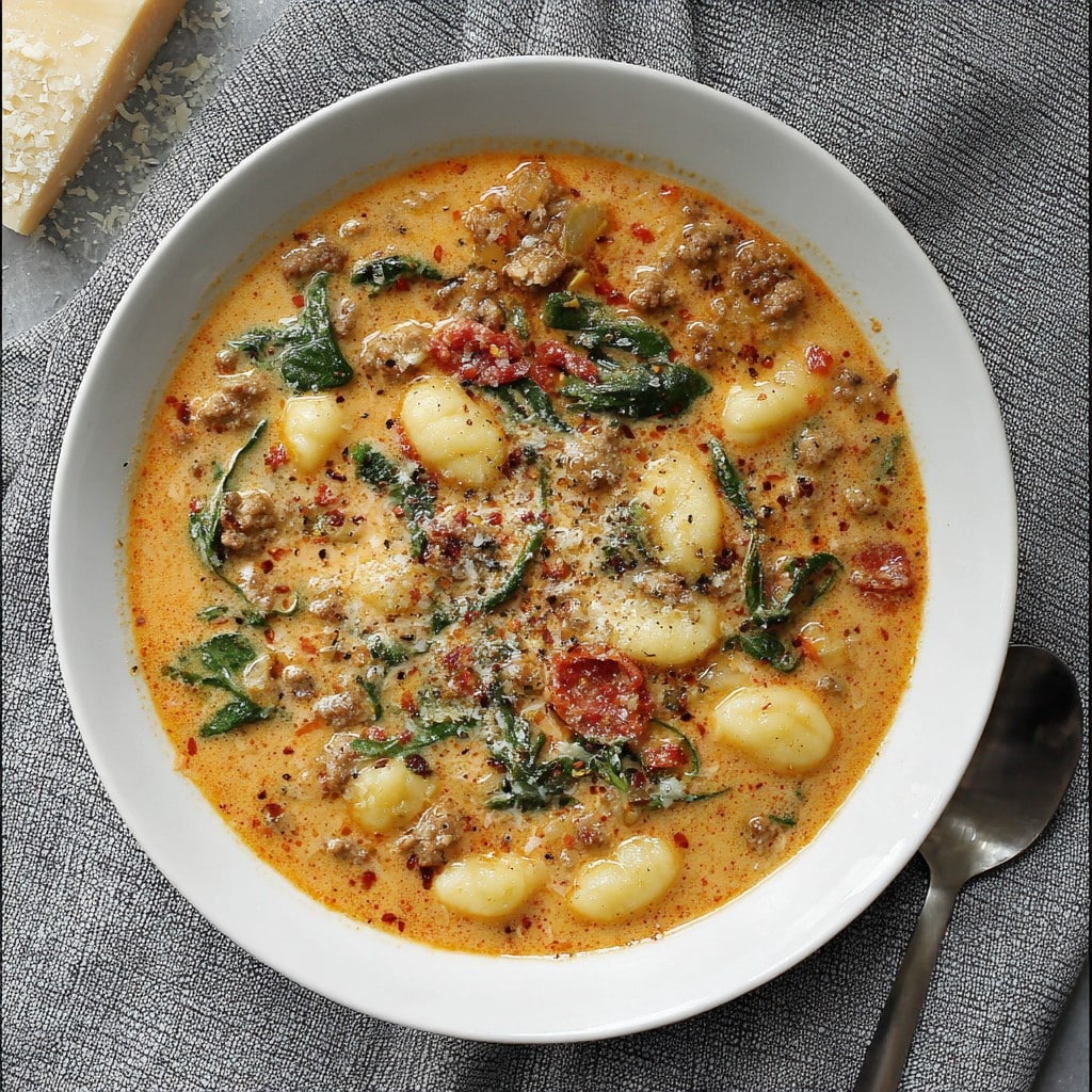 Creamy Italian Sausage Gnocchi Soup