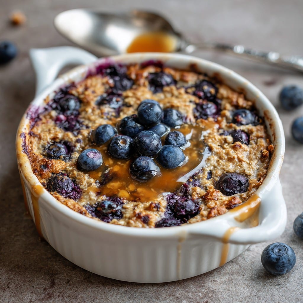 Healthy Blueberry Protein Baked Oats