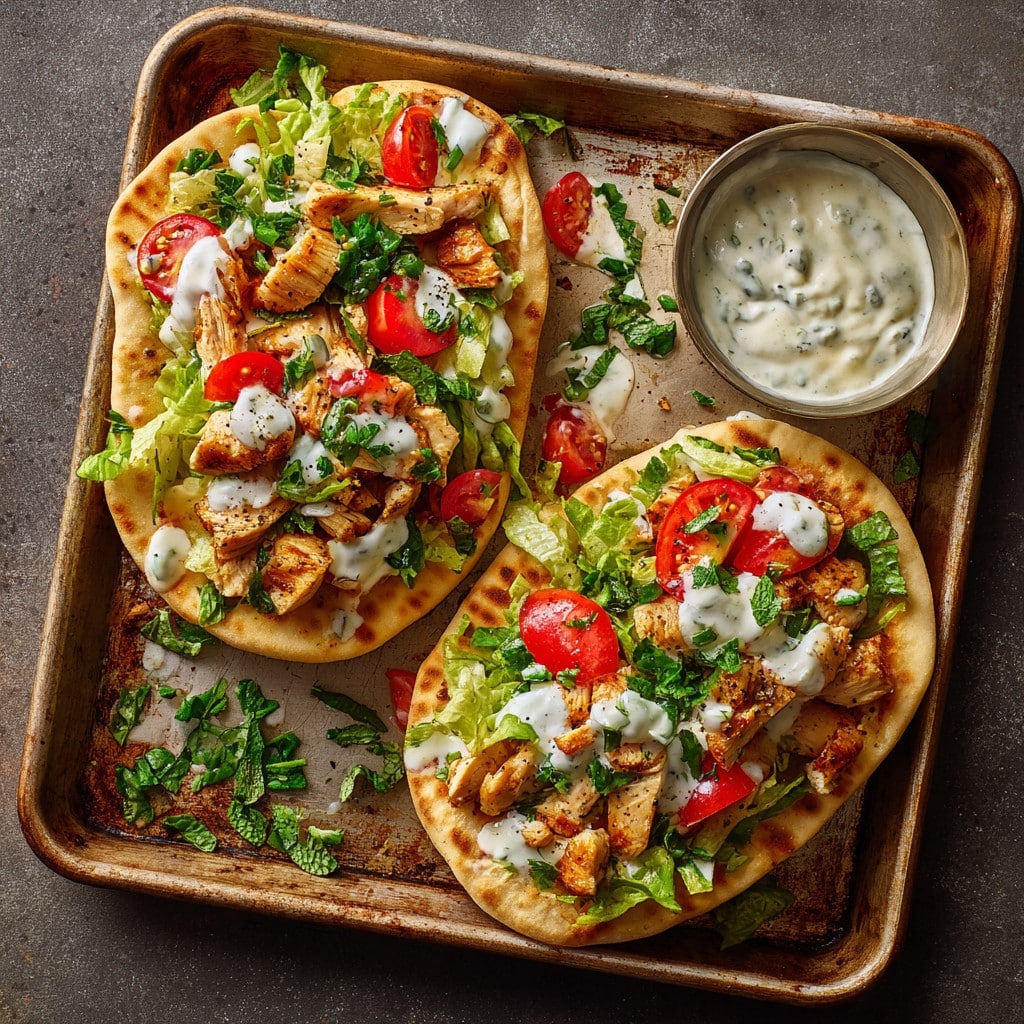 Sheet Pan Chicken Pitas with Herby Ranch