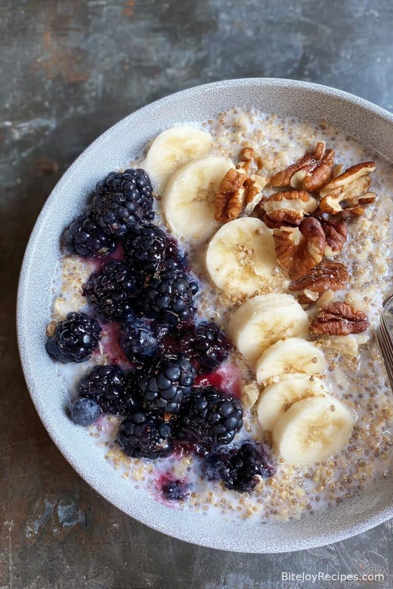 5 Minute Warm Quinoa Cereal