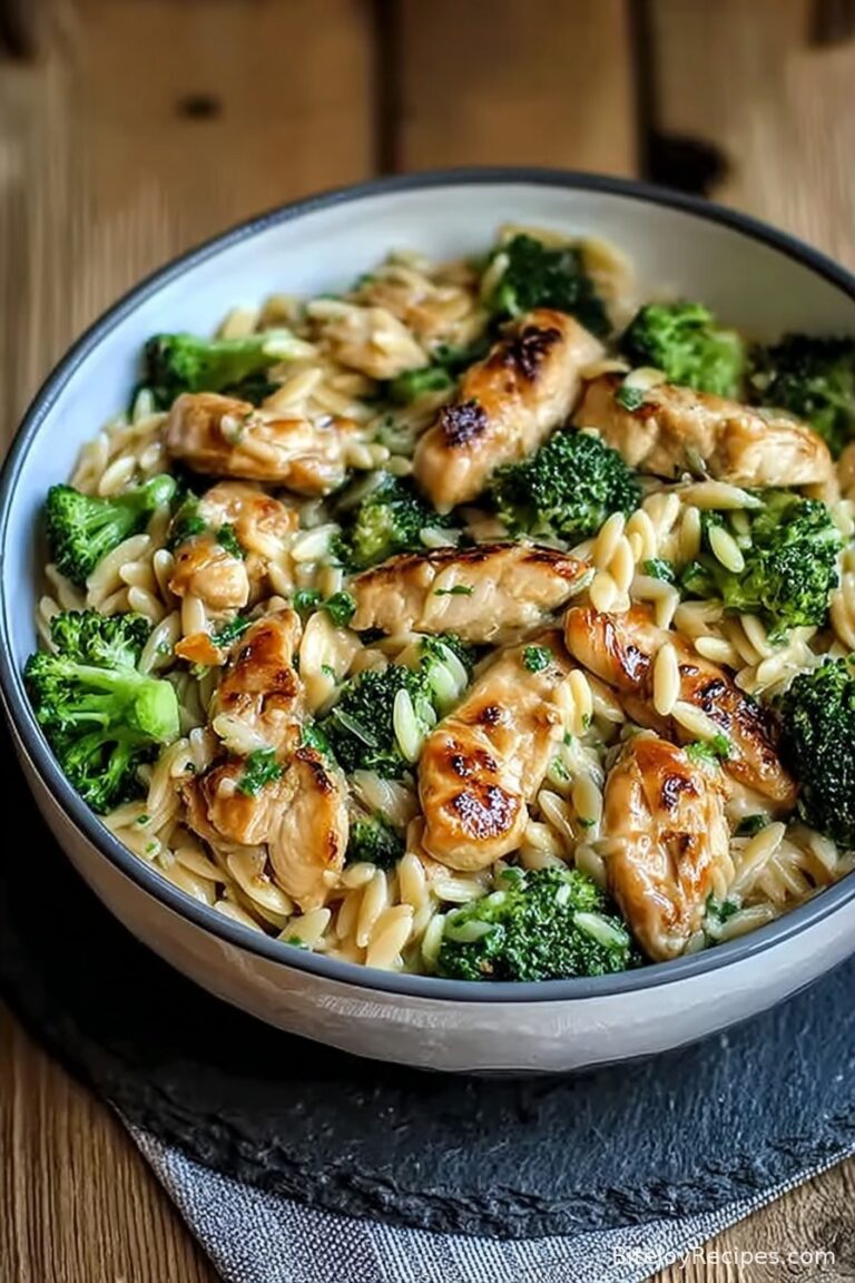 Cheesy Chicken Broccoli Orzo
