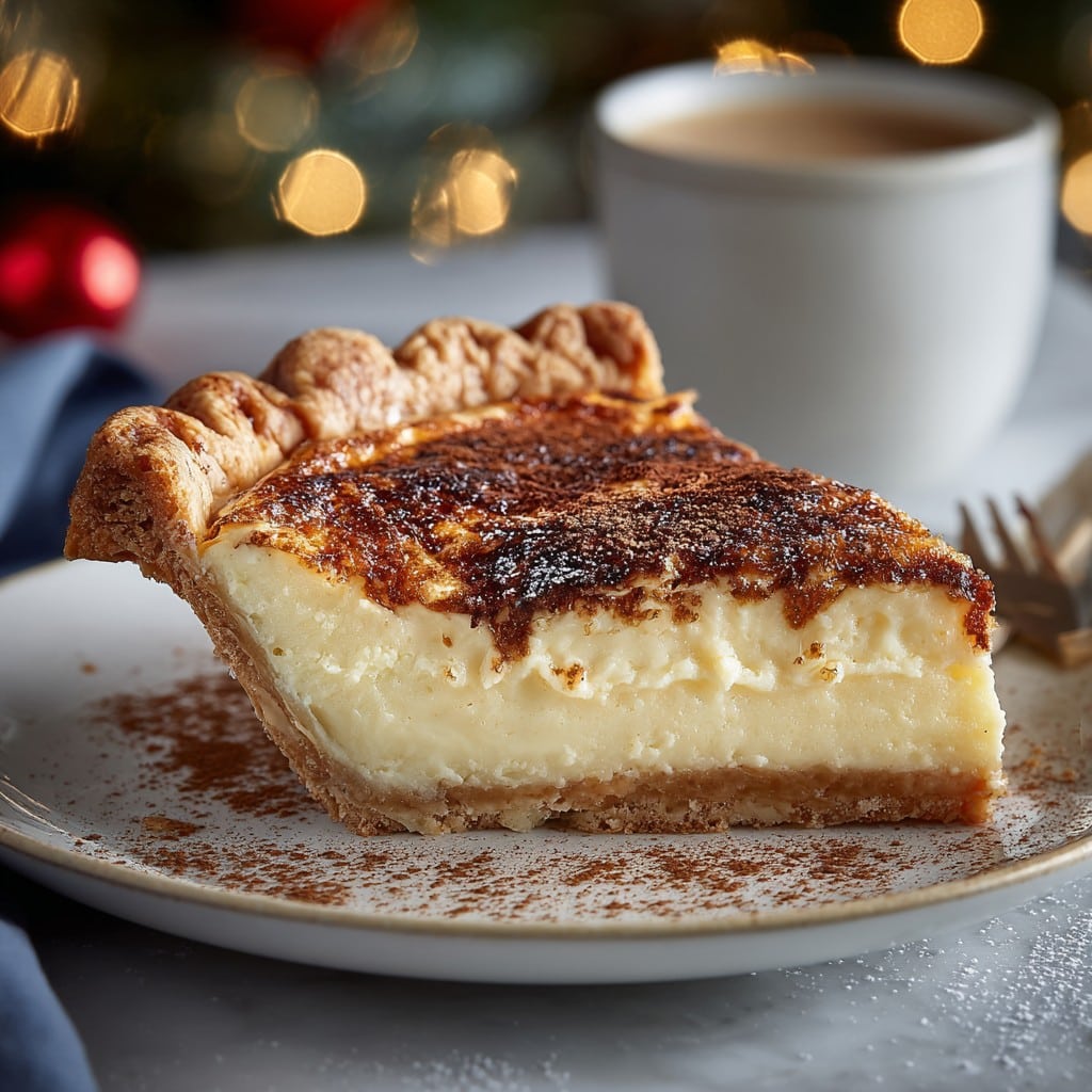 Christmas Eve Cinnamon-Vanilla Custard Pie