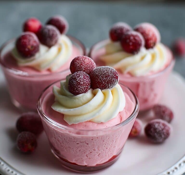 Cranberry Mousse Cups