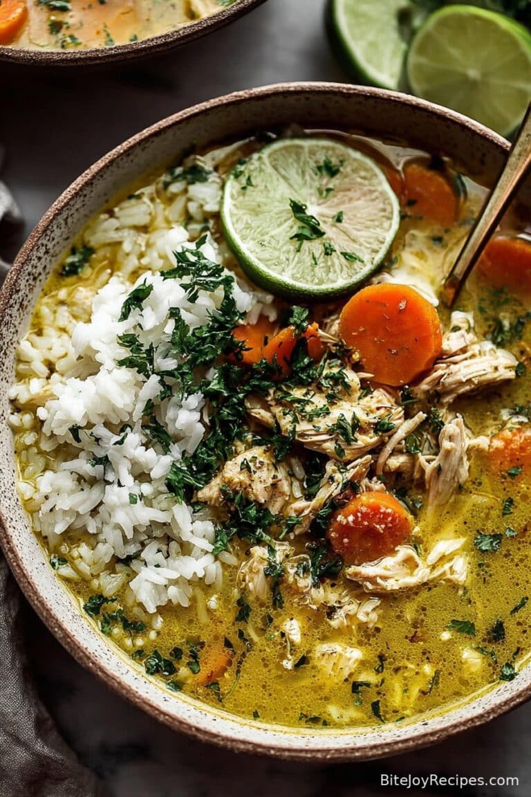 Easy Mexican Lime Chicken Rice Soup