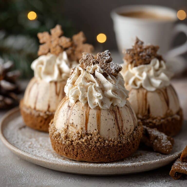 Gingerbread Latte Mousse Domes