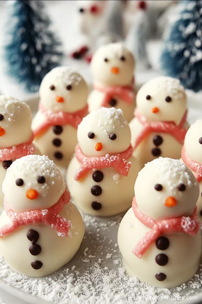 No-Bake Snowman Truffles