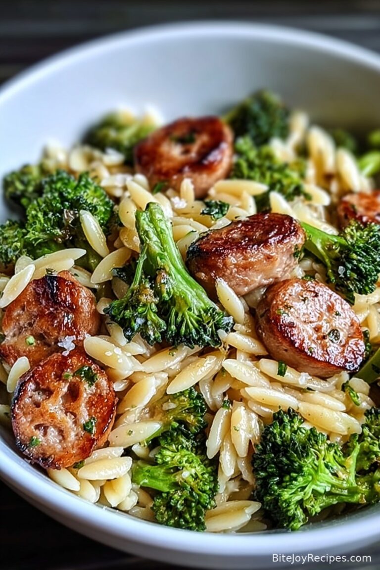One-Pot Chicken Sausage & Broccoli Orzo