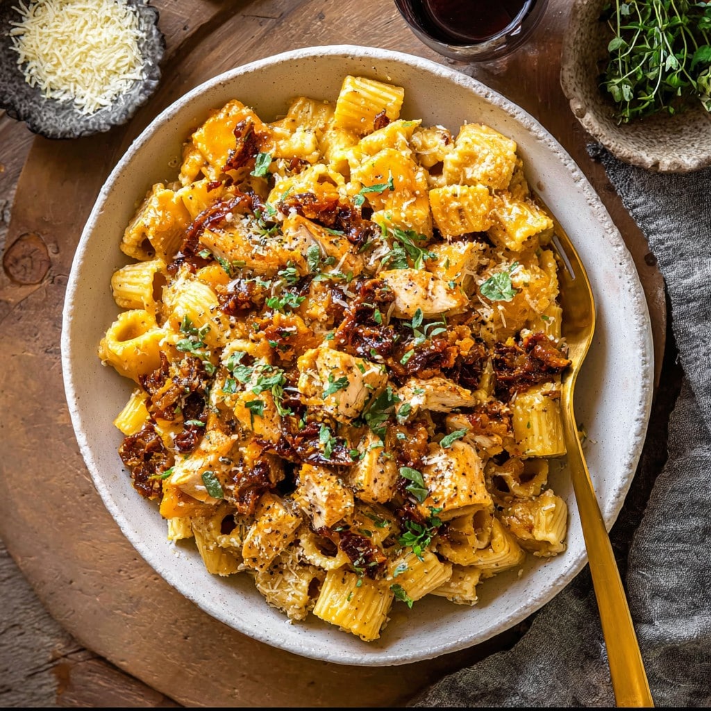 Roasted Butternut Squash and Sun-Dried Tomato Chicken Pasta