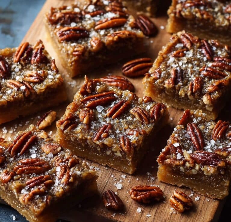 Salted Maple Pecan Pie Bars