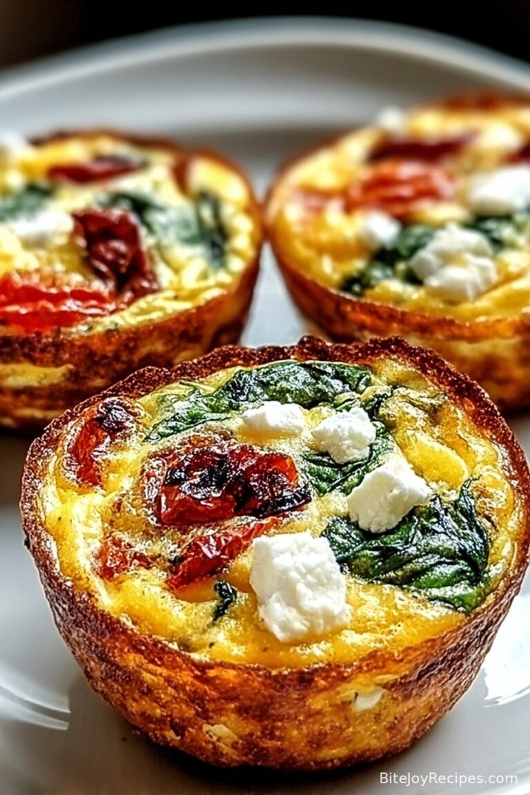 Savory Spinach, Feta, and Sun-Dried Tomato Egg Muffins