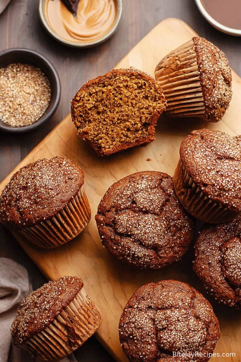 Spiced Molasses Gingerbread Muffins